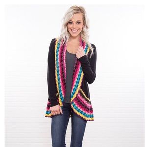 Crochet trimmed cardigan